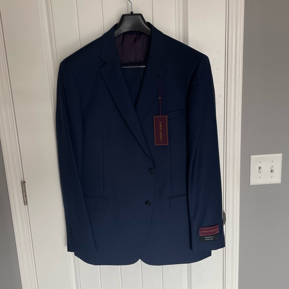 Navy Suit. 46L Jacket. 40 Pant